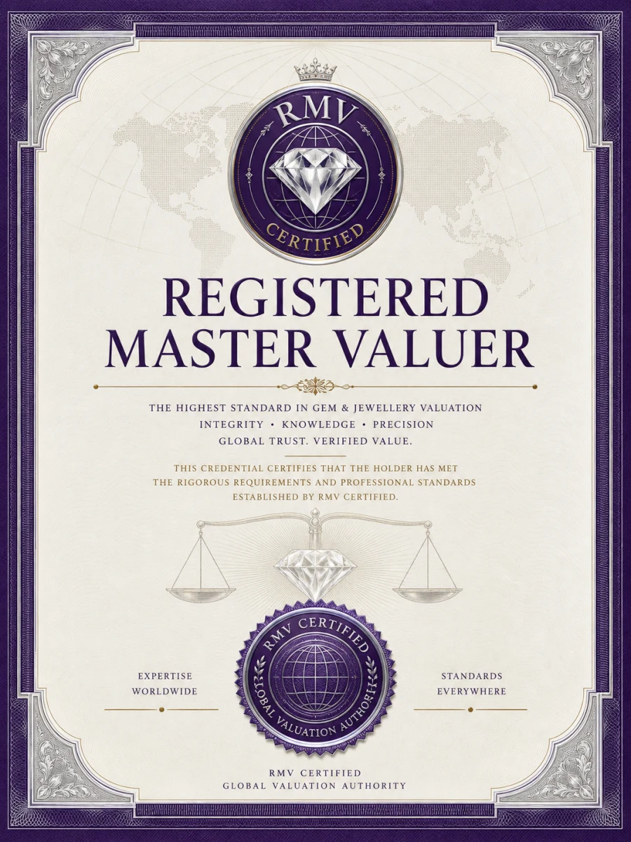 Registered Master Valuer credential certificate