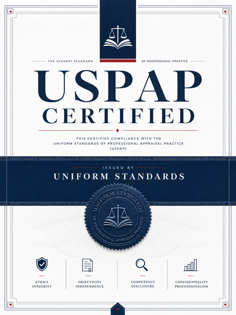 USPAP Certified credential certificate